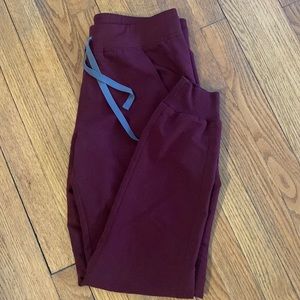 Figs Burgundy Zamora Jogger Scrubs
